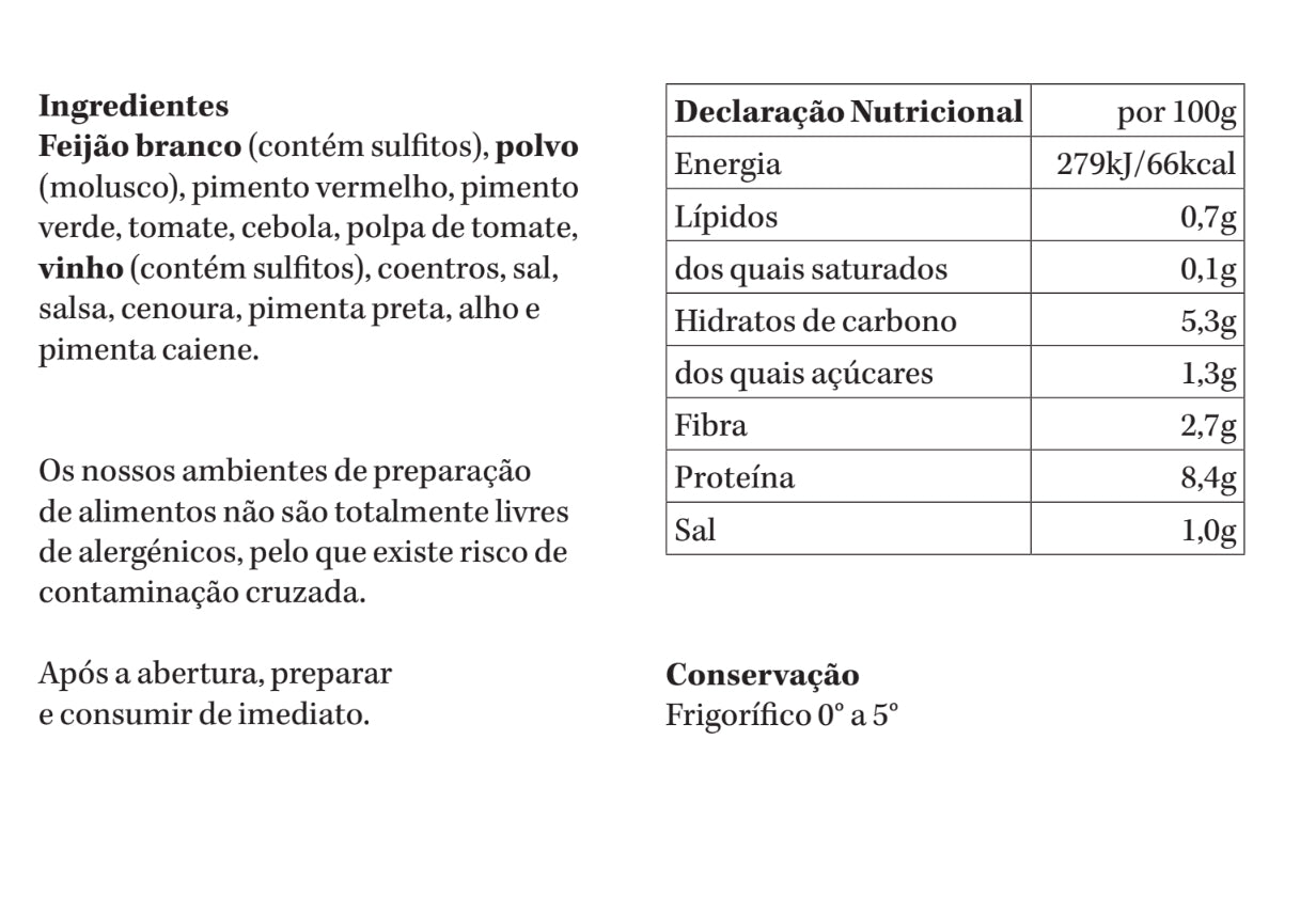 Feijoada de Polvo | refrigerado | 1 pax