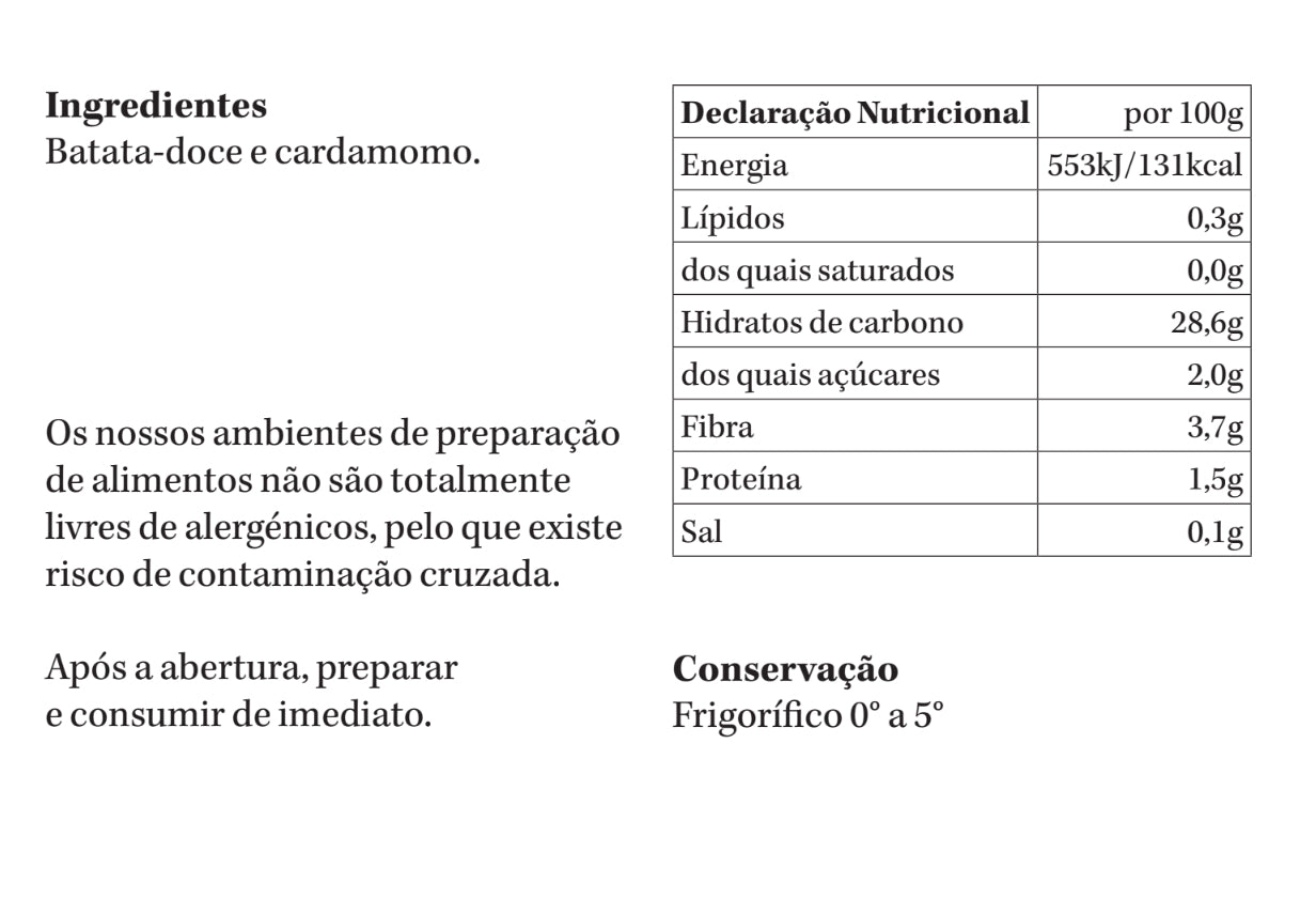 Puré de Batata Doce | refrigerado | 1 pax