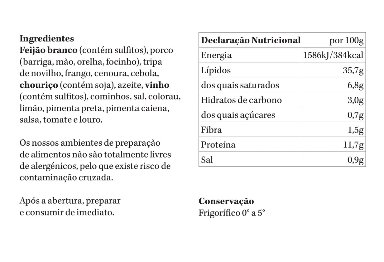 Tripas à Moda do Porto | refrigerado | 1 pax
