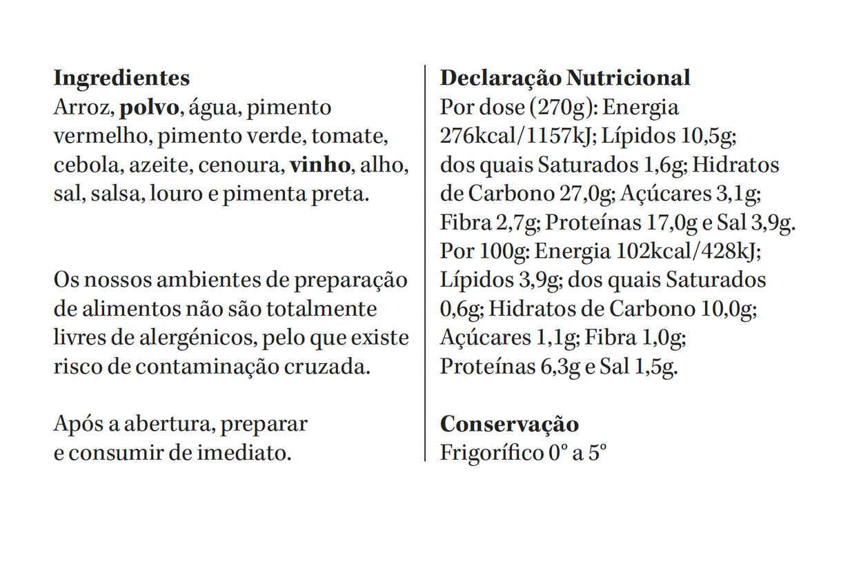 Arroz de Polvo | refrigerado | 1 pax